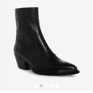 Steve Madden Brand New in box. Black leather Greyson western bootie. Size 5